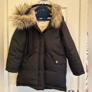 Crewcuts Puffer Down Coat with Detachable Fur Hood size 6/7